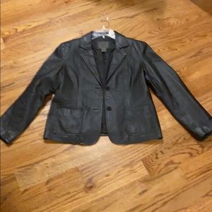 Black Leather Blazer